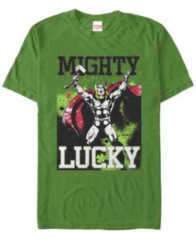 Fifth Sun Men's Mighty Luck Thor Short Sleeve Crew T-shirt In Kelly