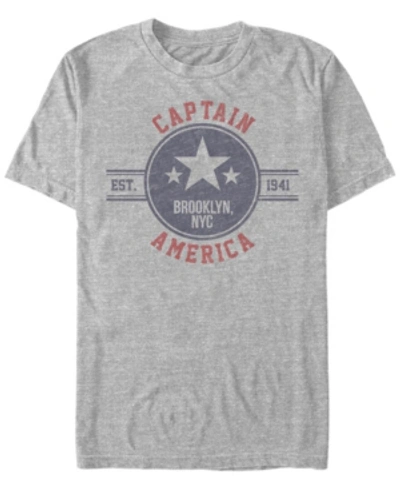 Fifth Sun Men's Brooklyn Star Short Sleeve Crew T-shirt In Athletic Heather