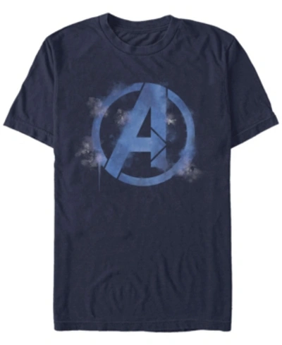 Fifth Sun Men's Avengers Spray Logo Short Sleeve Crew T-shirt In Navy