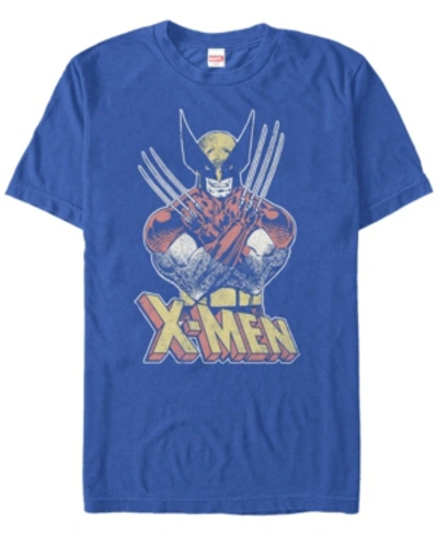 Fifth Sun Men's Vintage-like Wolverine Short Sleeve Crew T-shirt In Royal