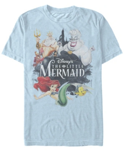 Fifth Sun Men's Watercolor Mermaid Short Sleeve Crew T-shirt In Light Blue