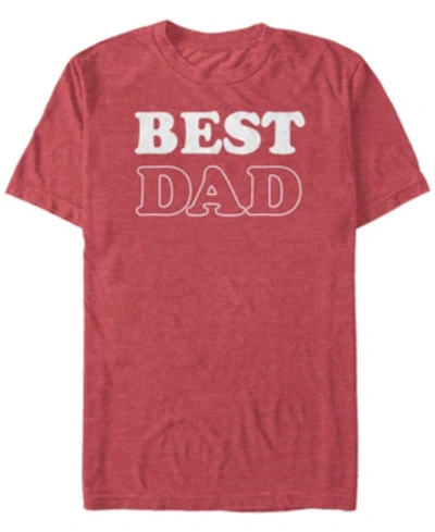 Fifth Sun Men's Best Dad Short Sleeve Crew T-shirt In Red Heather
