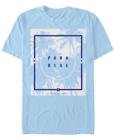 Fifth Sun Men's Para Dise Palms Short Sleeve Crew T-shirt In Light Blue