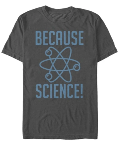 Fifth Sun Men's Because Science Short Sleeve Crew T-shirt In Charcoal