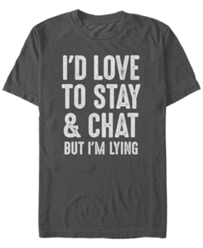 Fifth Sun Men's Stay And Chat Short Sleeve Crew T-shirt In Charcoal