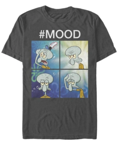 Fifth Sun Men's Squid Mood Short Sleeve Crew T-shirt In Charcoal Heather