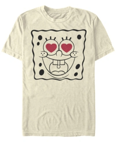 Fifth Sun Men's Spongebob Line Face Short Sleeve Crew T-shirt In Natural