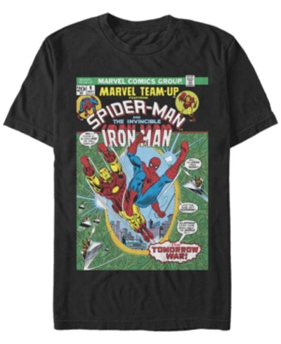 Fifth Sun Men's Team Spidey Iron Man Short Sleeve Crew T-shirt In Black