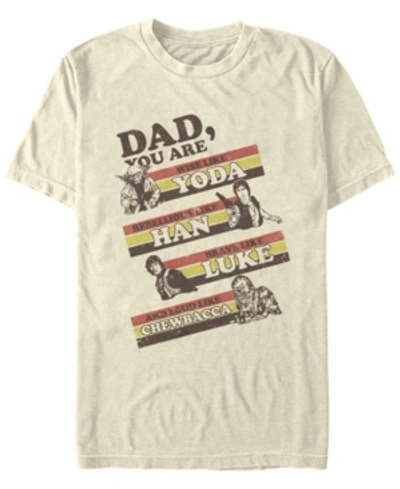 Fifth Sun Men's Dad You Are 70's Short Sleeve Crew T-shirt In Natural