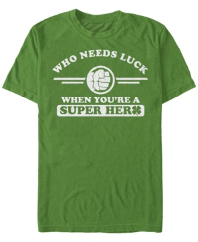 Fifth Sun Men's Spidey Clover Short Sleeve Crew T-shirt In Green