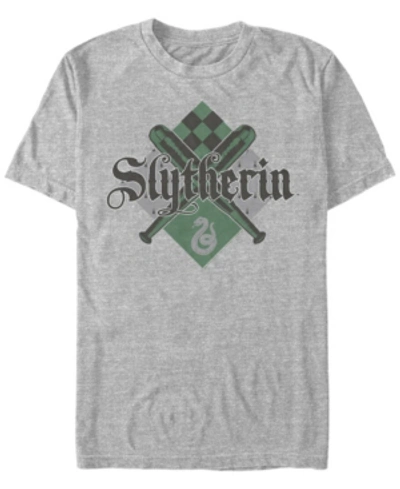 Fifth Sun Men's Slytherin Quidditch Short Sleeve Crew T-shirt In Athletic Heather