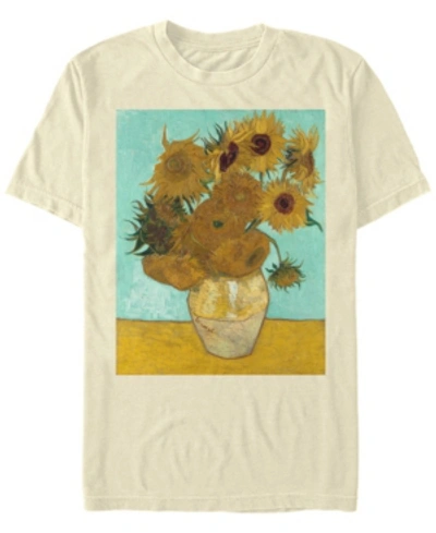 Fifth Sun Men's Van Gogh Flowers Short Sleeve Crew T-shirt In Natural