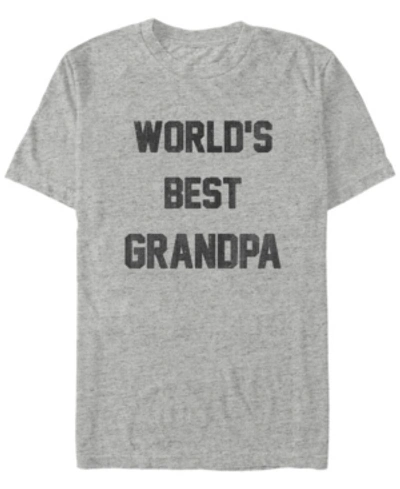 Fifth Sun Men's Worlds Best Grandpa Short Sleeve Crew T-shirt In Gray