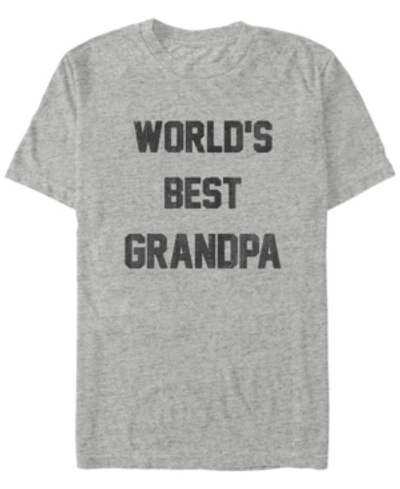 Fifth Sun Men's Worlds Best Grandpa Short Sleeve Crew T-shirt In Athletic Heather