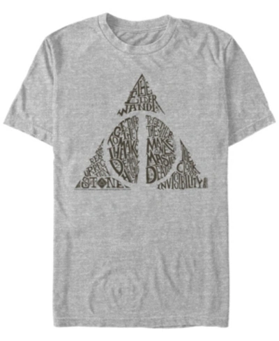 Fifth Sun Men's Deathly Hallows Short Sleeve Crew T-shirt In Athletic Heather