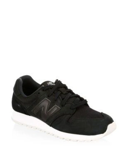 New Balance 520 Suede & Mesh Sneakers In Black