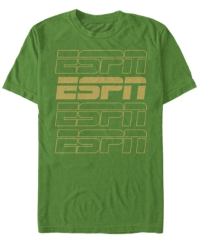 Fifth Sun Men's Stroke Stack Espn Short Sleeve Crew T-shirt In Green