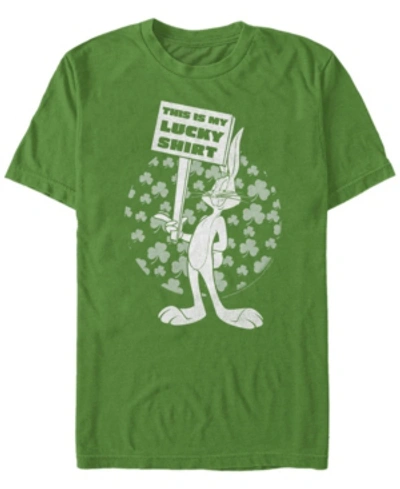 Fifth Sun Men's Lucky Bunny Short Sleeve Crew T-shirt In Green