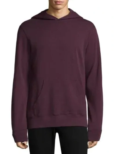 Wesc Cotton Hoodie In Burgundy Red