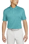 Nike Men's Tiger Woods Dri-fit Adv Performance Pixel-print Golf Polo Shirt In Blustery,aquamarine