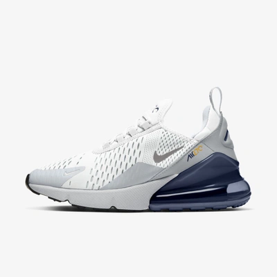 Nike Air Max 270 Big Kids' Shoe In White,midnight Navy,university  Gold,metallic Silver | ModeSens