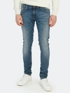 Nudie Jeans Tight Terry Full Length Skinny Jeans In Steel Navy