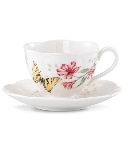 Lenox Butterfly Meadow Butterfly Cup And Saucer Set In Multi