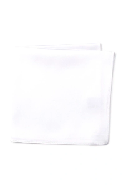 Nordstrom Rack Solid Silk Pocket Square In White