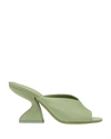 Ferragamo Sansu 85mm Lambskin Sandals, Green