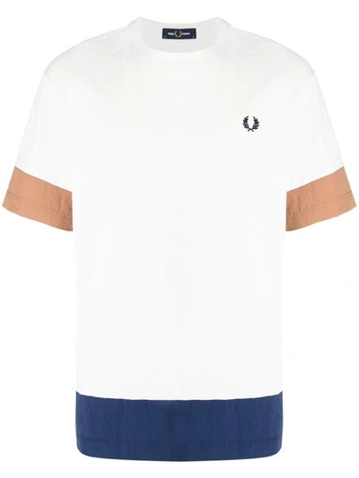 Fred Perry Contrasting Trim T-shirt In White