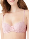 B.tempt'd By Wacoal Ciao Bella Underwire Balconette Bra In Silver Pink