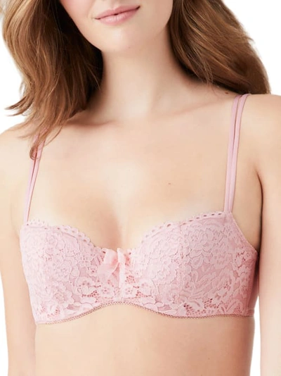 B.tempt'd By Wacoal Ciao Bella Underwire Balconette Bra In Silver Pink