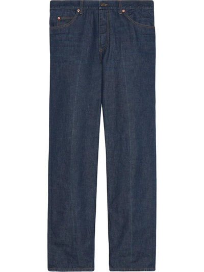 Gucci Blue Eco-washed Organic Straight-leg Jeans