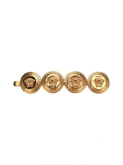 Versace Medusa Head Hair Clip In Gold