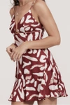 Finders Keepers Mercurial Mini Dress In Berry Spot Print