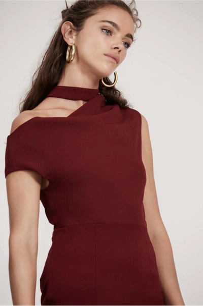 Finders Keepers The Message Midi Dress In Berry