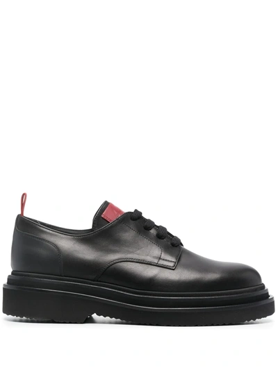 424 Leather Lace-up Shoes In Nero