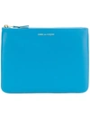 Comme Des Garçons Zipped Coin Purse In Blue