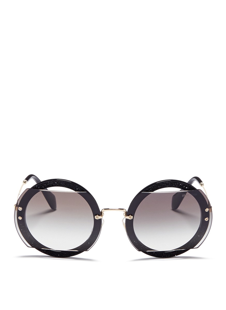 miu miu round sunglasses