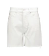 7 For All Mankind Mid Rise Denim Shorts White In Natural