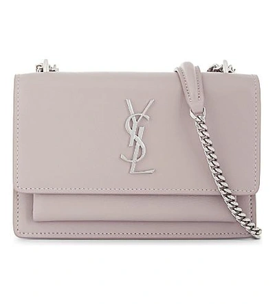 Saint Laurent Monogram Sunset Leather Wallet-on-chain In Rose Poudre