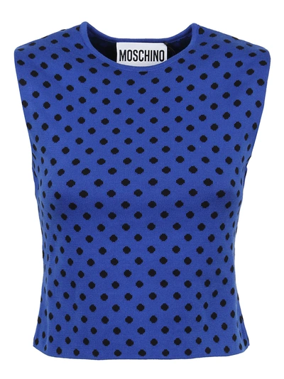 Moschino Women's Light Blue Cotton Vest