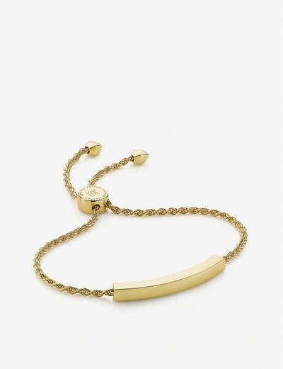 Monica Vinader Linear Sterling-silver Friendship Bracelet In Gold