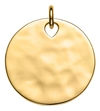 Monica Vinader Havana Large Round 18ct Gold Vermeil Pendant In Yellow Gold
