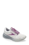 Brooks Adrenaline Gts 21 Running Shoe In White/oyster/primer Grey