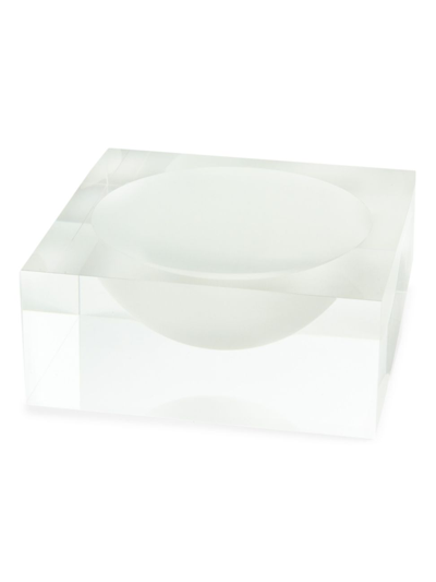 Tizo Design Lucite Frosted White Bowl In Frost White