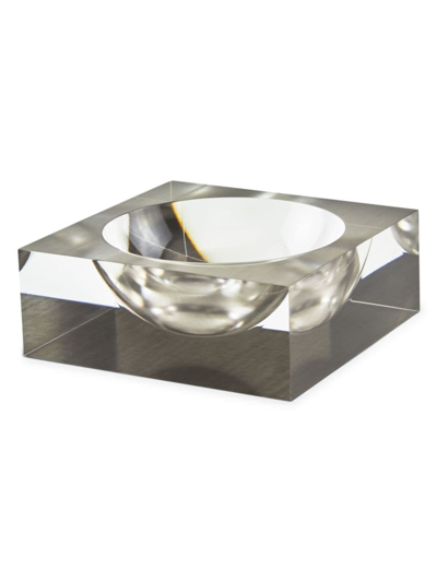Tizo Design Lucite Clear Bowl In Silver