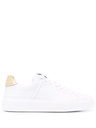 Balmain B-court Low-top Sneakers In White