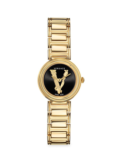 Versace Virtus Mini Goldtone Stainless Steel Bracelet Watch