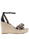 Kate Spade Tianna Leopard-print Wedge Espadrille Sandals